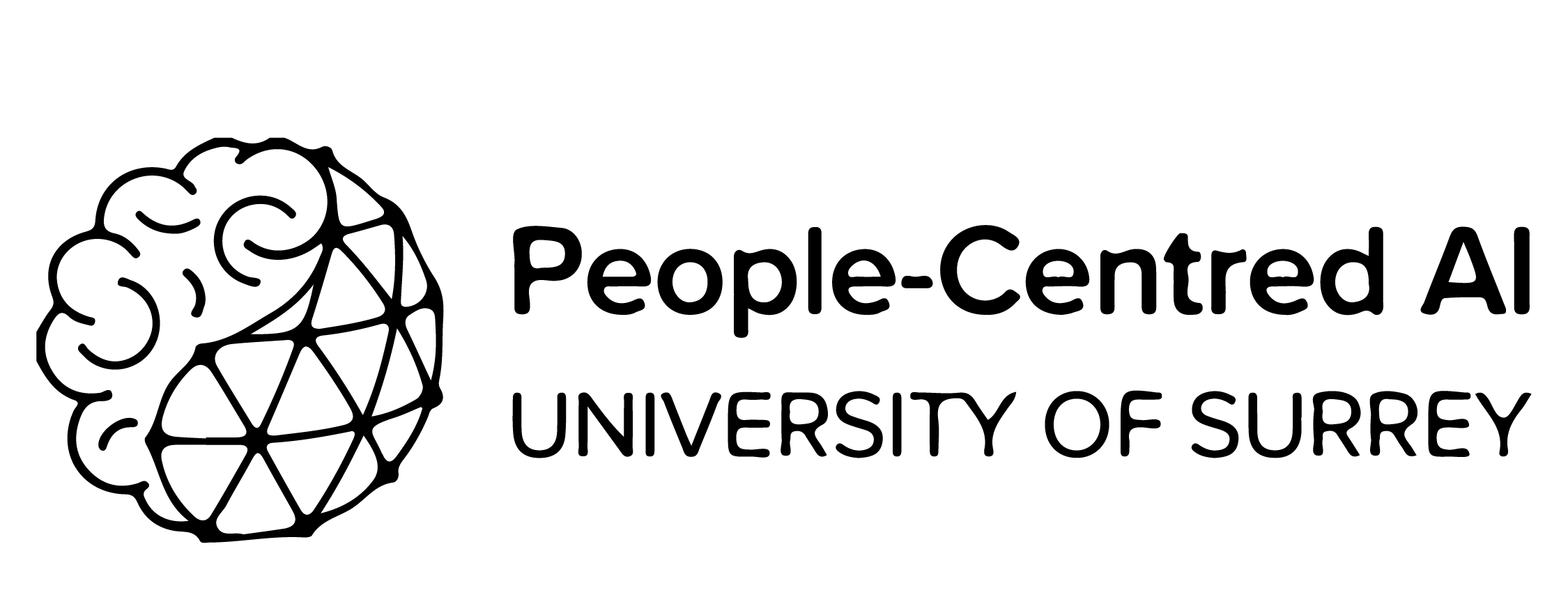 People-Centred AI University of Surrey Logo Black