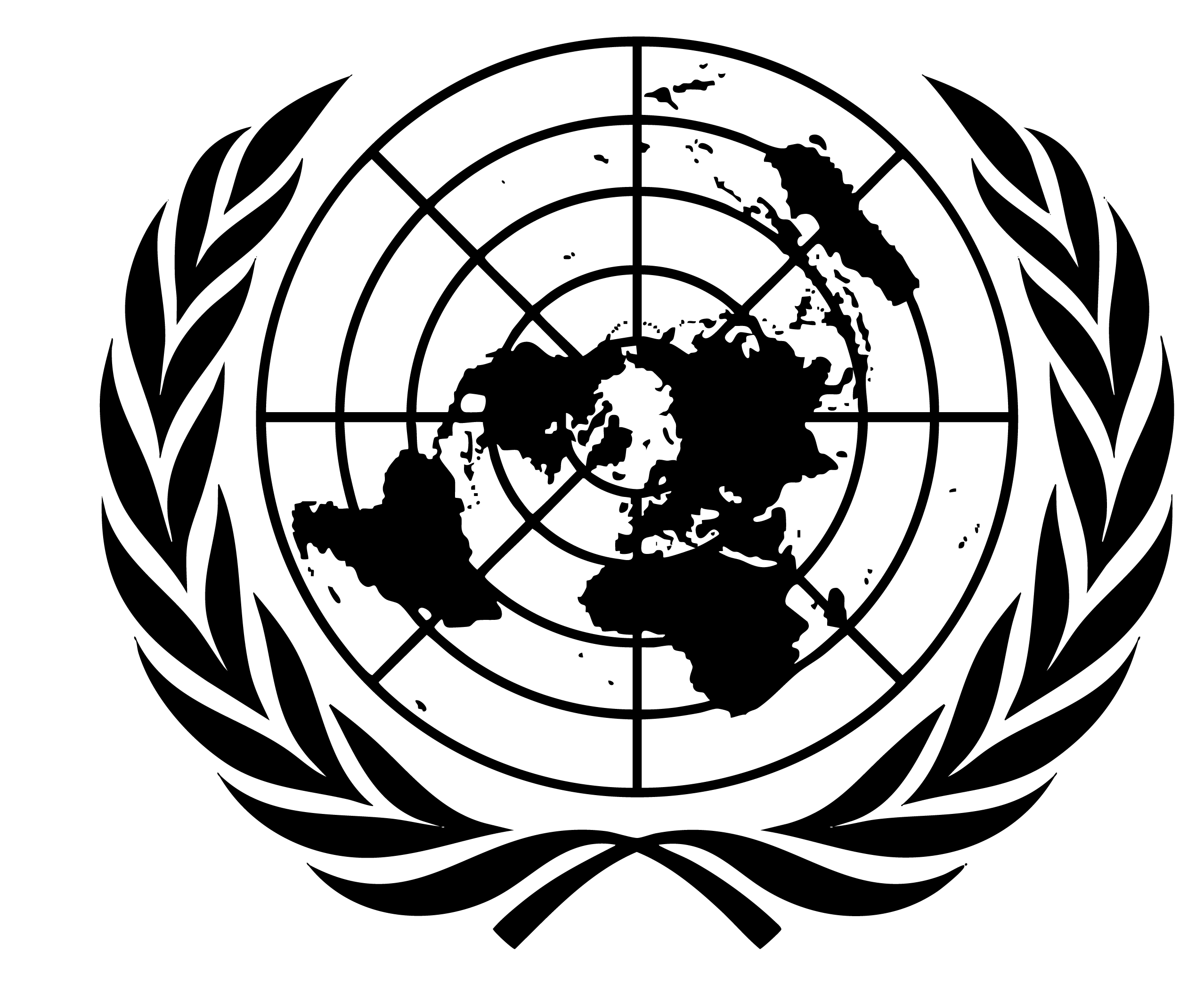 United Nations Logo Black